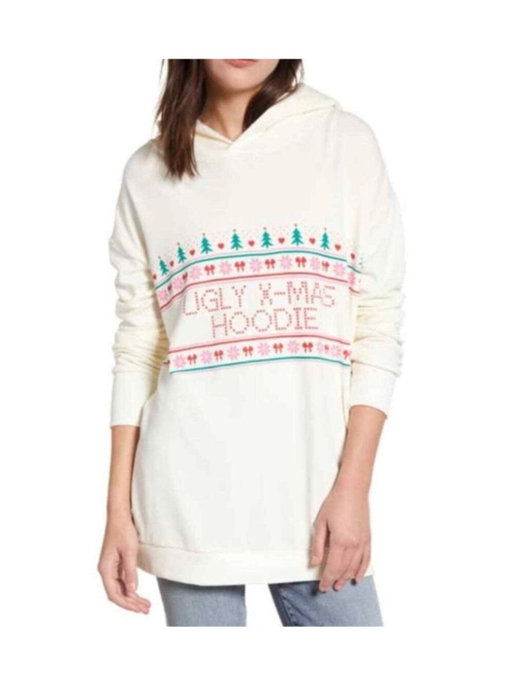 WILDFOX ugly x-mas hoodie sweatshirt size L